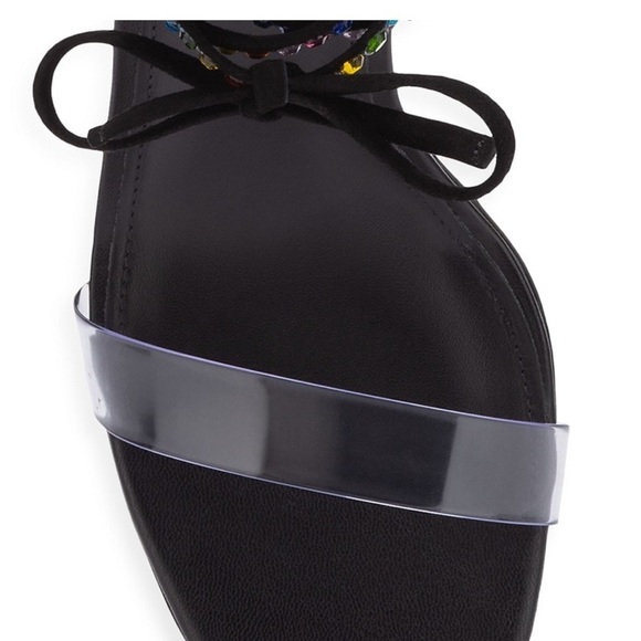 Larroud Suede Disco GloriaEmbellished Wrap Sandal Heels - Picture 4 of 10